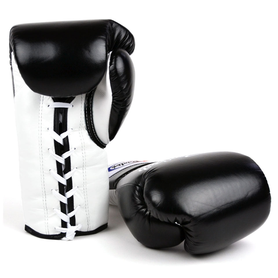 Fairtex Lace-up Sparring Gloves Black/White