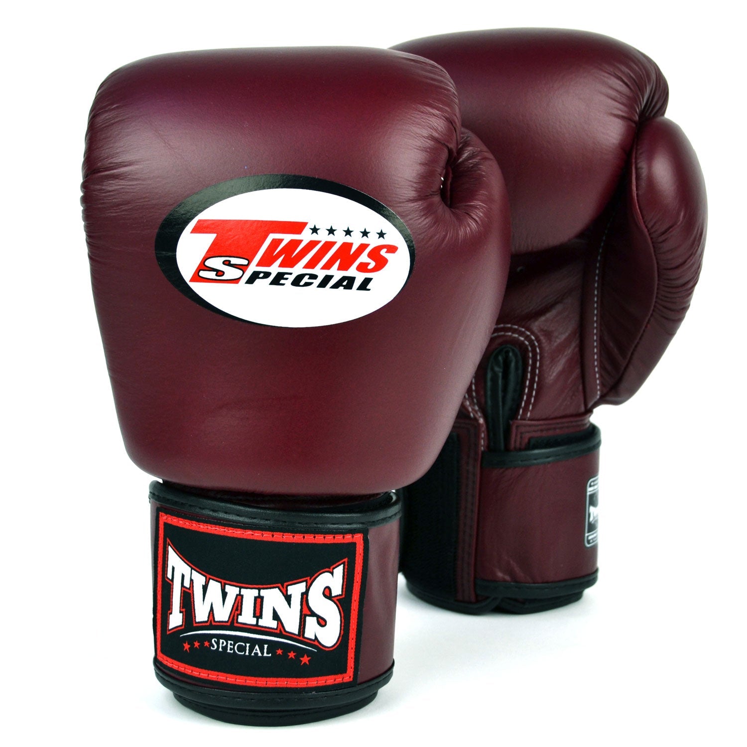 Twins Velcro Boxing Gloves Maroon
