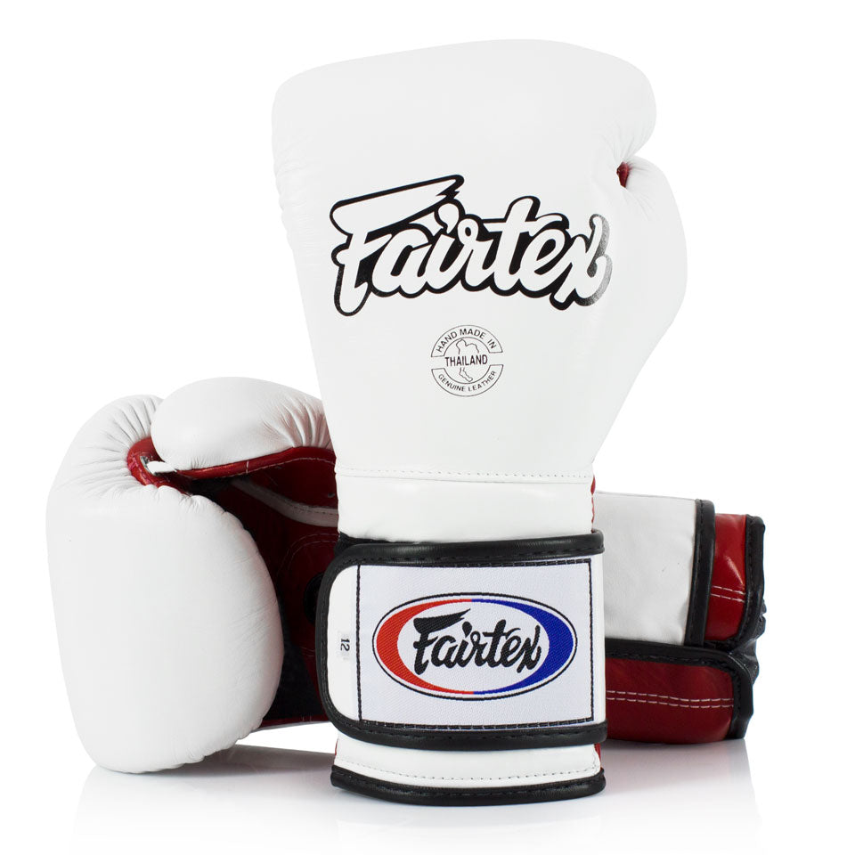 Fairtex Mexican Style Boxing Gloves White/Red