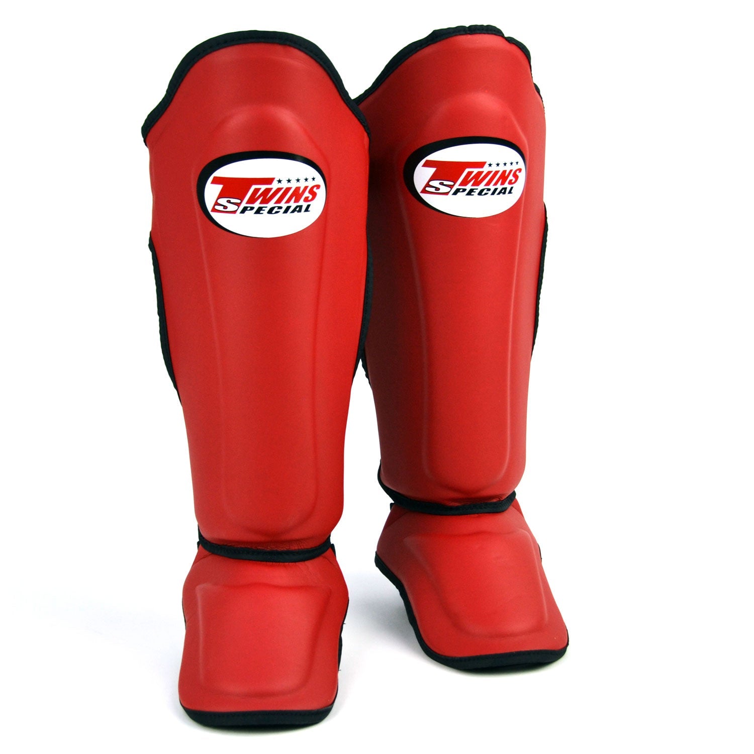 Twins Double Padded Shin Pads Red
