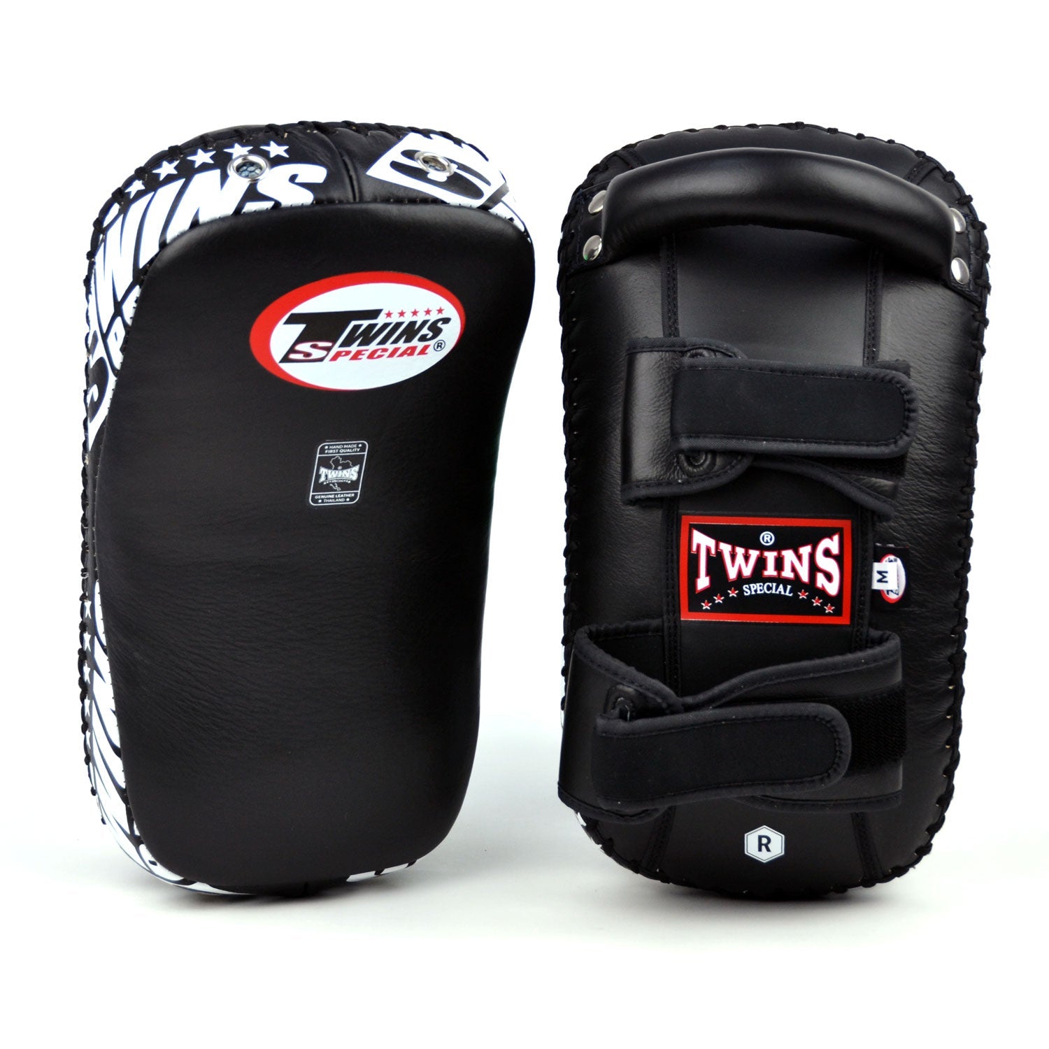 Twins Leather Thai Kick Pads Black