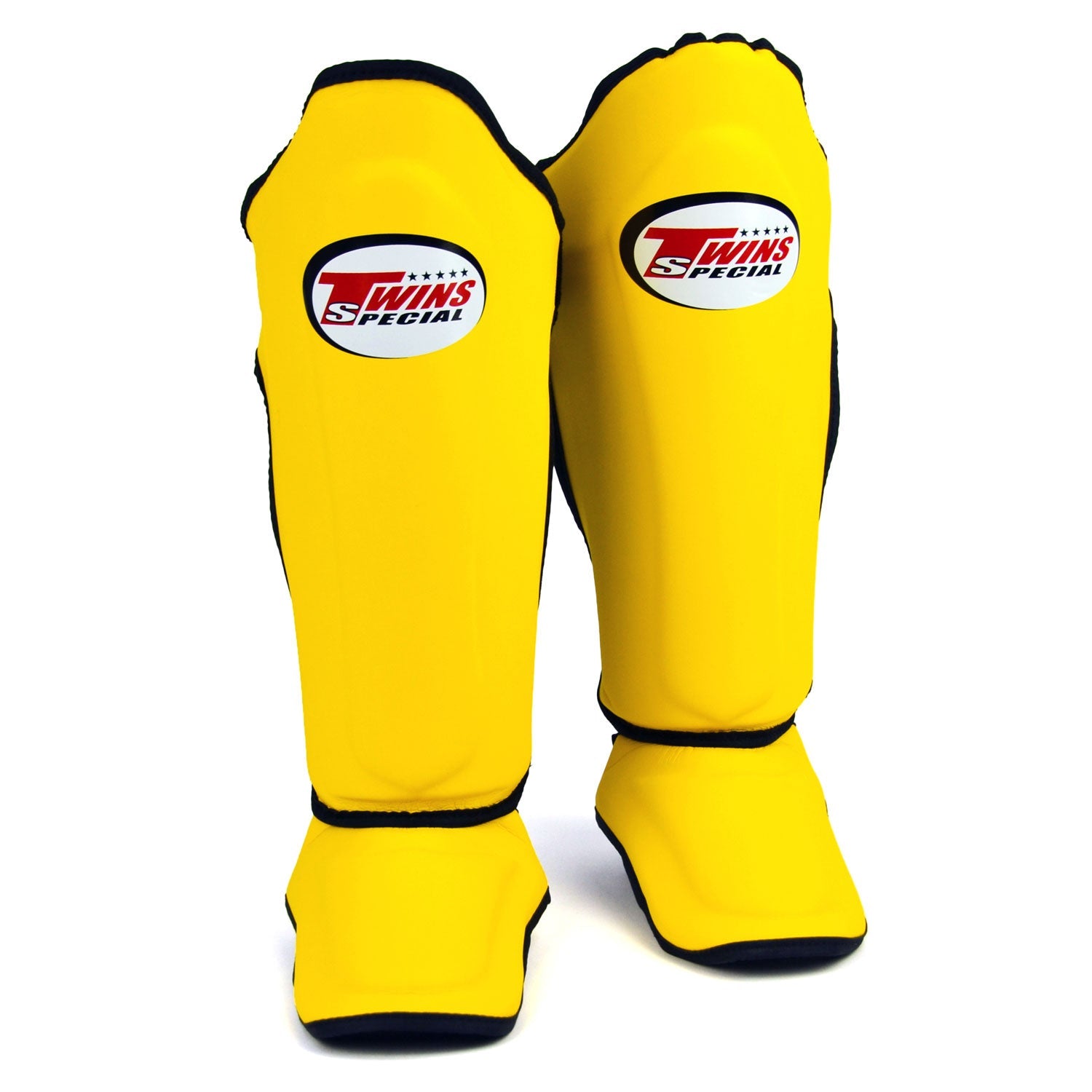 Twins Double Padded Shin Pads Yellow