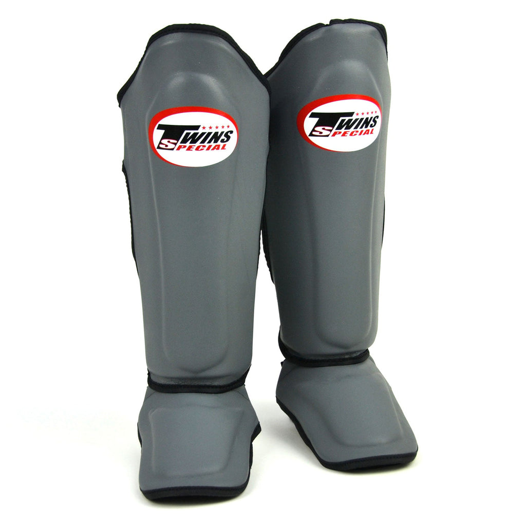 Twins Double Padded Shin Pads Grey