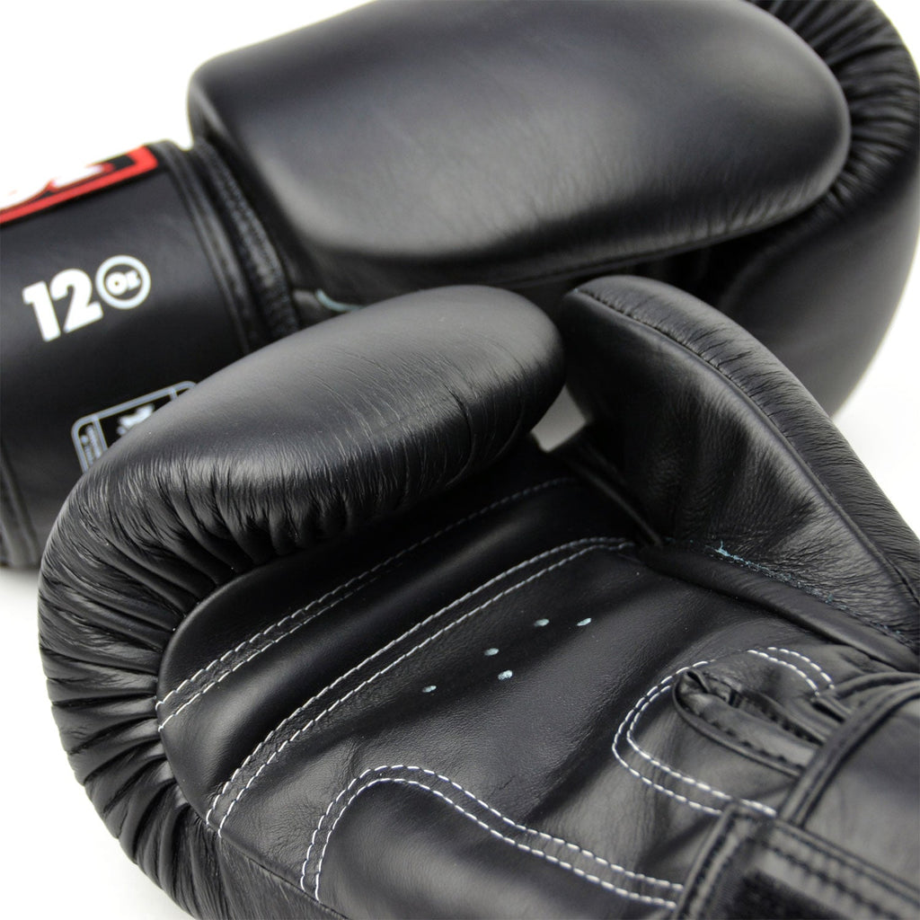 Twins Velcro Boxing Gloves Black