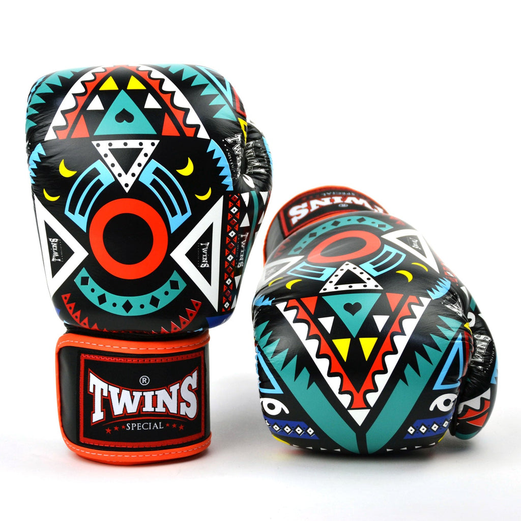 Twins Aztec Boxing Gloves Orange