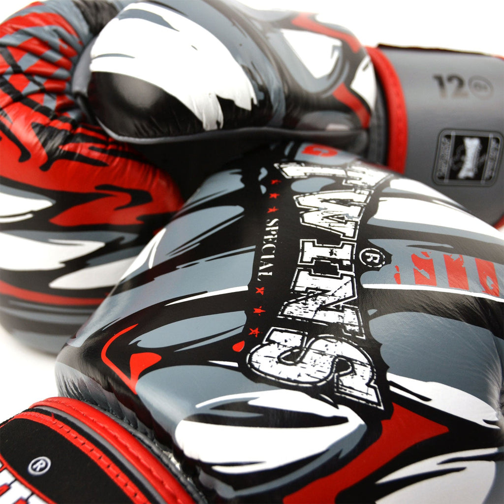 Twins Demon Boxing Gloves Grey/Red