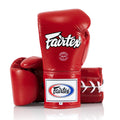 Fairtex Lace-up Boxing Gloves Red