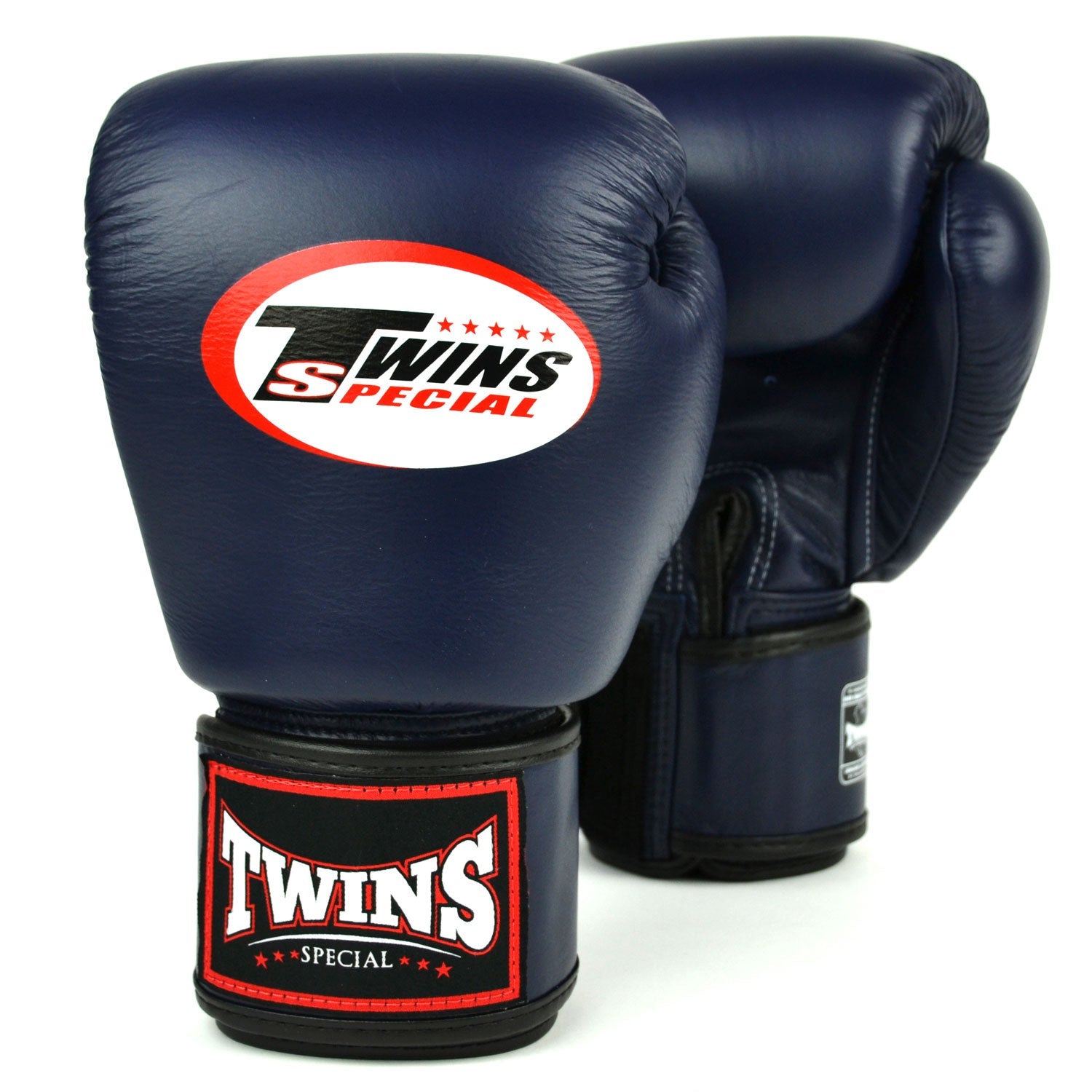 Twins Velcro Boxing Gloves Navy Blue