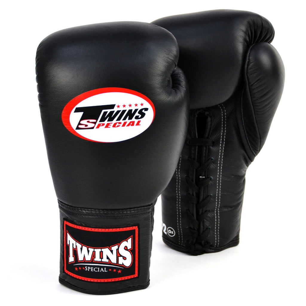 Twins Lace-up Boxing Gloves Black