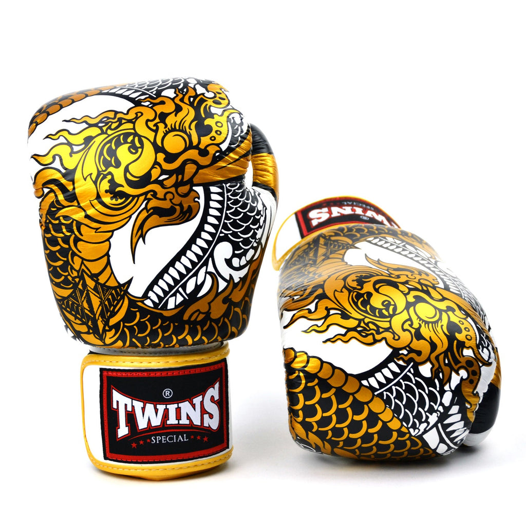 Twins Nagas Boxing Gloves White/Gold