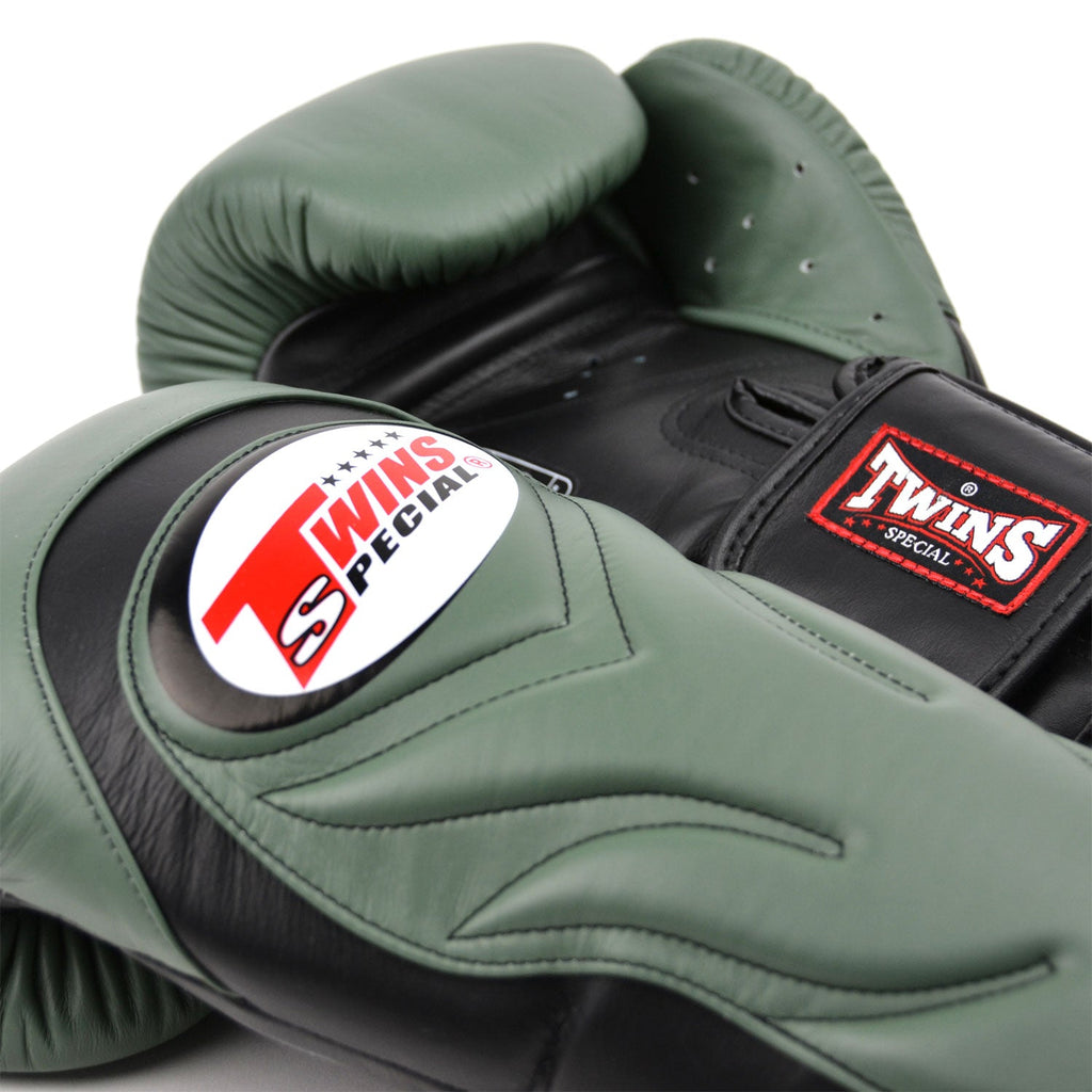 Twins Deluxe Boxing Gloves Olive Green/Black