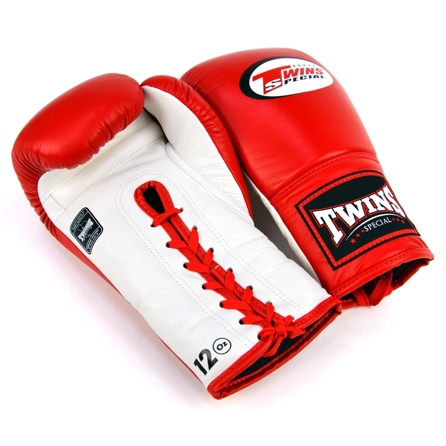 Twins Lace-up Boxing Gloves Red/White