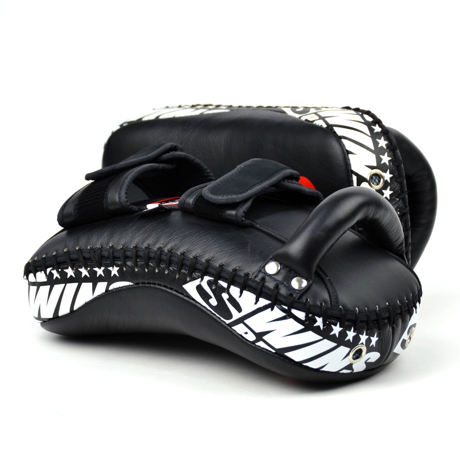 Twins Leather Thai Kick Pads Black