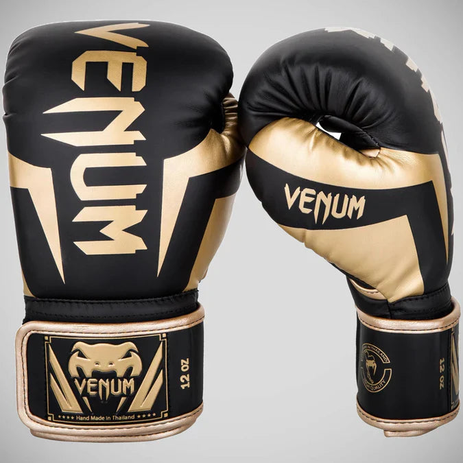 Venum Elite Boxing Gloves Black/Gold