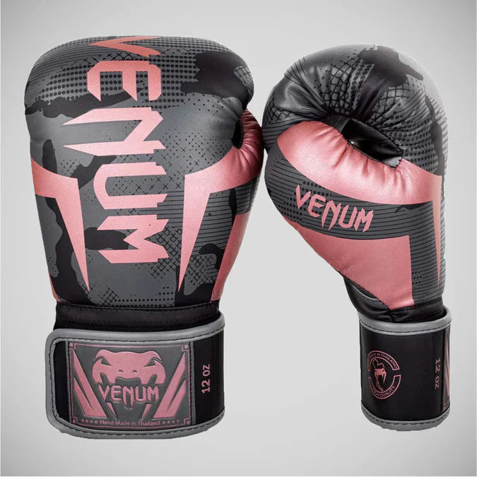 Venum Elite Boxing Gloves Black/Pink