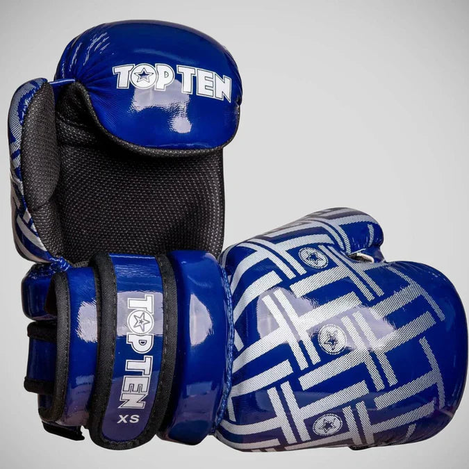 Top Ten Superlight Glossy Prism Pointfighting Gloves Blue