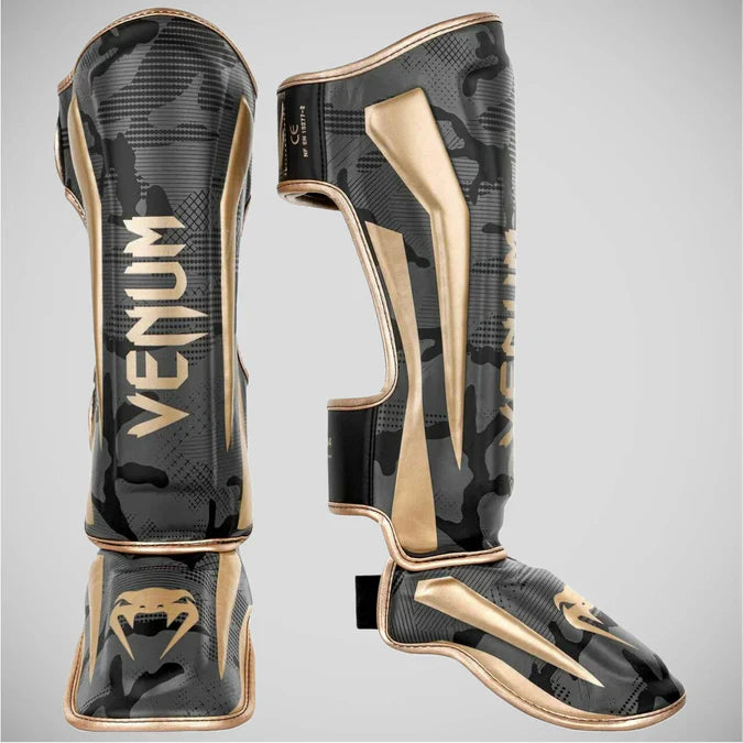 Venum Elite Shin Guards Black/Gold