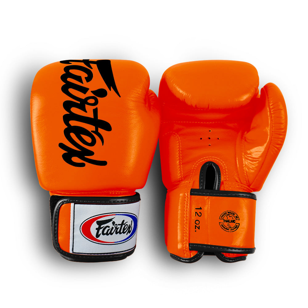 Fairtex BGV19 Deluxe Tight-Fit Boxing Gloves Orange