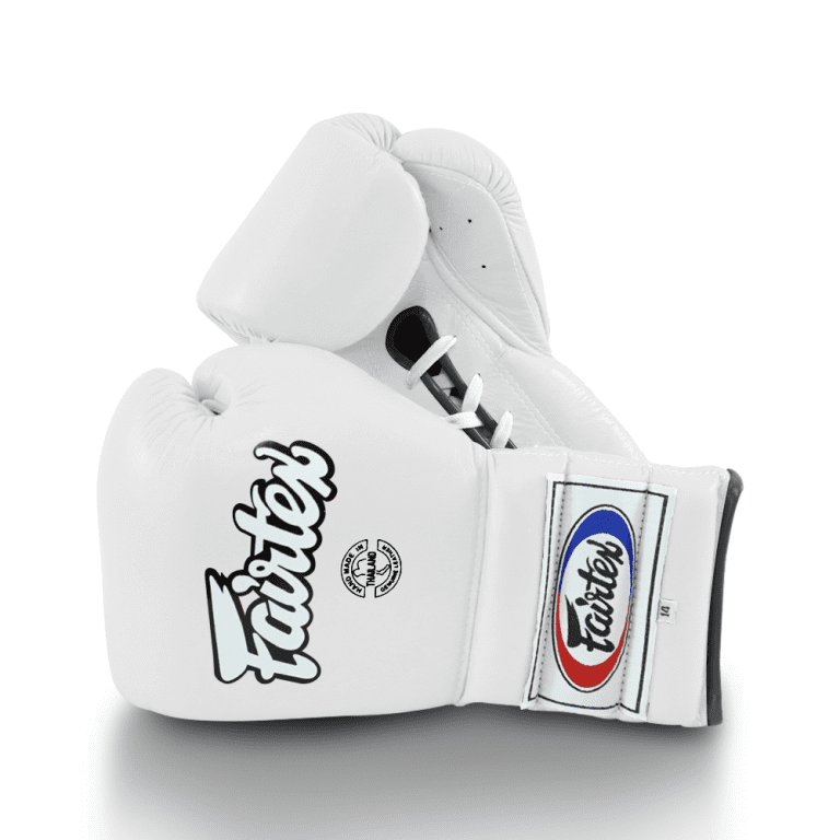 Fairtex Mexican Lace-up Boxing Gloves White