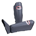 Twins Leather Double Padded Shin Guards Grey