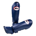 Twins Leather Double Padded Shin Guards Navy