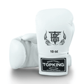 Top King Pro Lace Up Boxing Gloves TKBGPL White