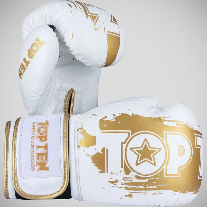 Top Ten Power Ink Boxing Gloves White