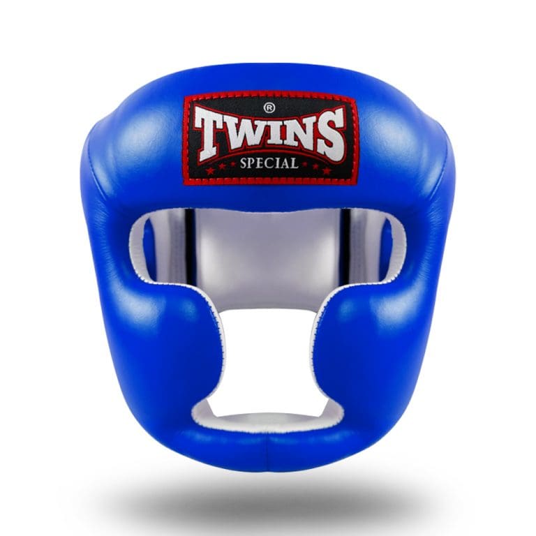 Twins Leather Sparring Headguard HGL3 Blue