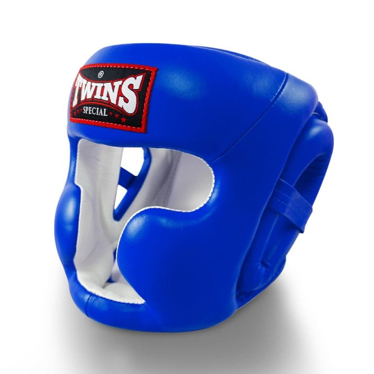 Twins Leather Sparring Headguard HGL3 Blue