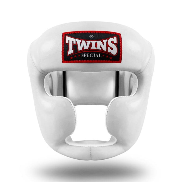 Twins Leather Sparring Headguard HGL3 White