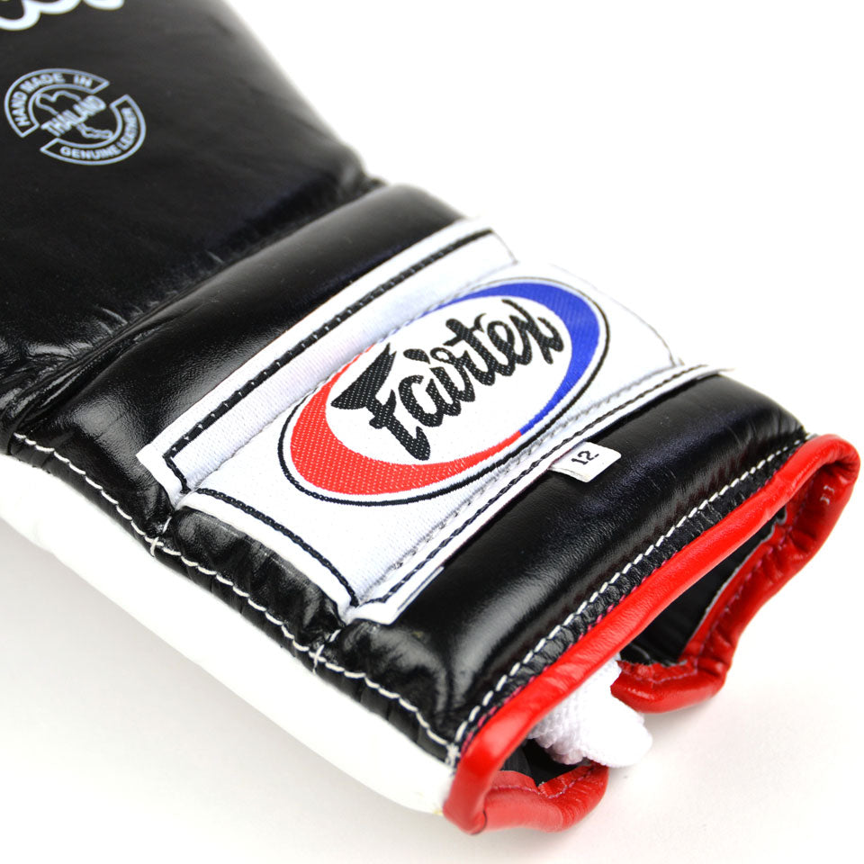 Fairtex Mexican Lace-up Boxing Gloves Black/Red