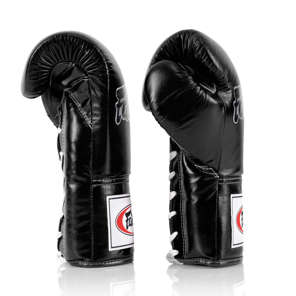 Fairtex Lace-up Boxing Gloves Black