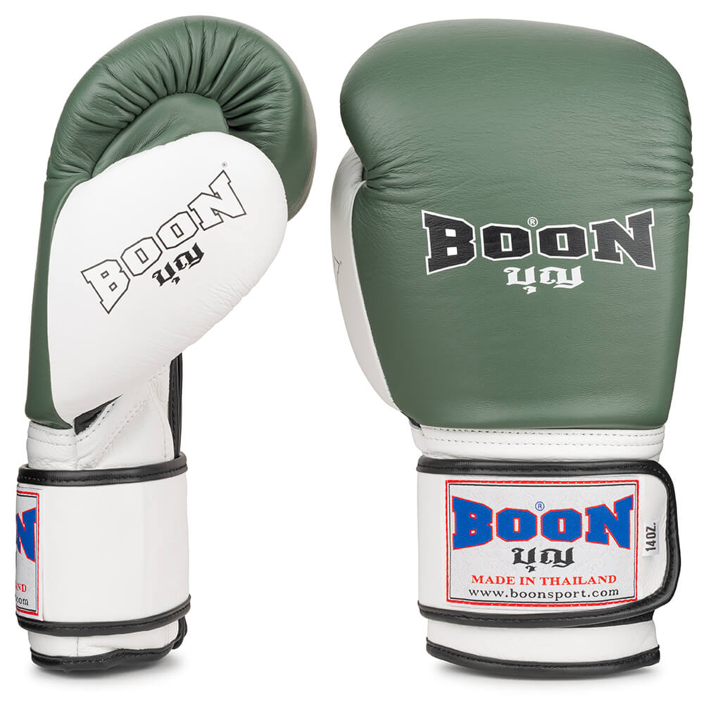 Boon Compact Boxing Gloves Olive Green/White