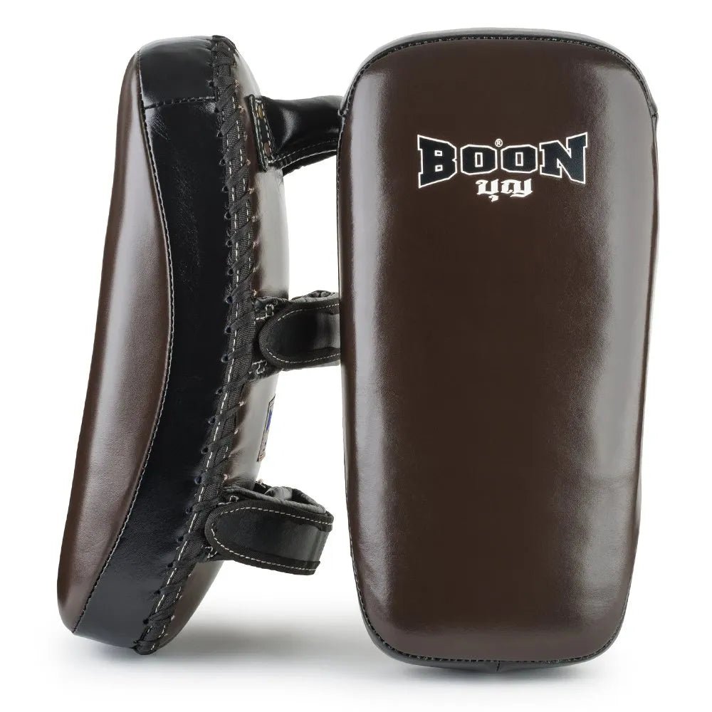 Boon Sport Thai Curved Kick Pads Brown/Black CKPM