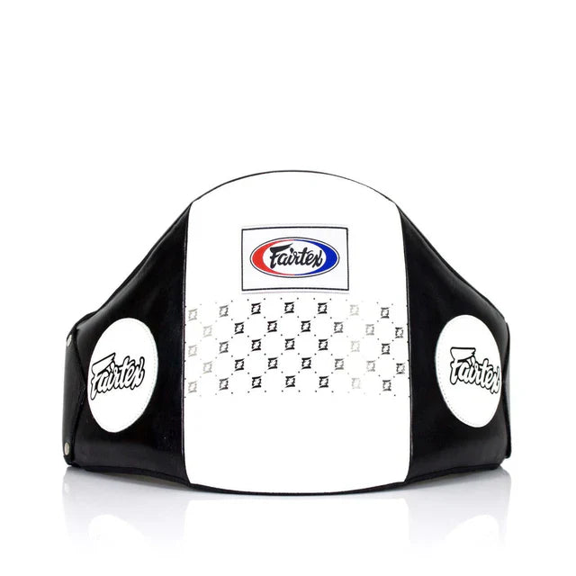 Fairtex Standard Leather Belly Pad BPV1  Black/White
