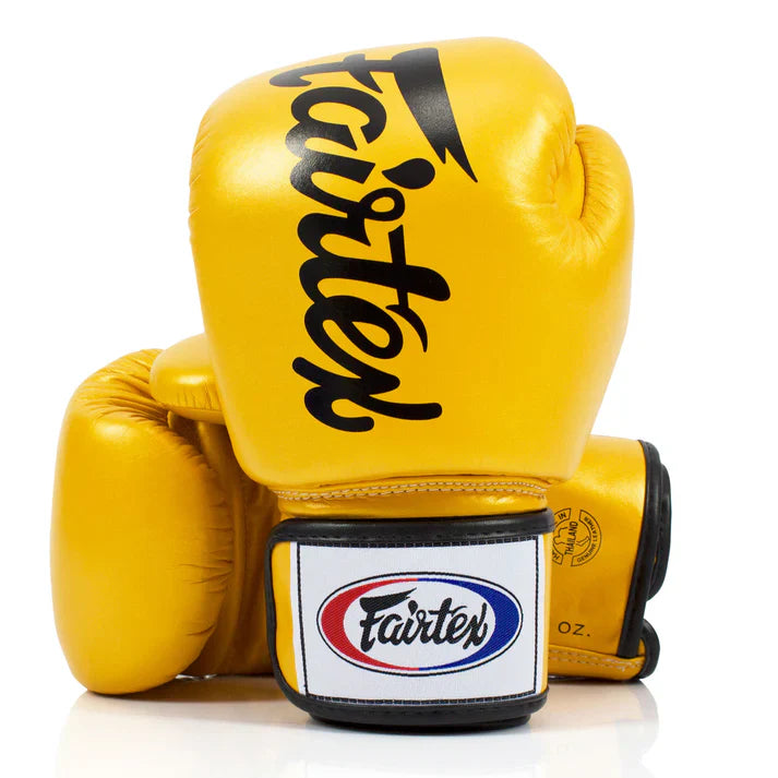 Fairtex BGV19 Deluxe Tight-Fit Boxing Gloves Gold