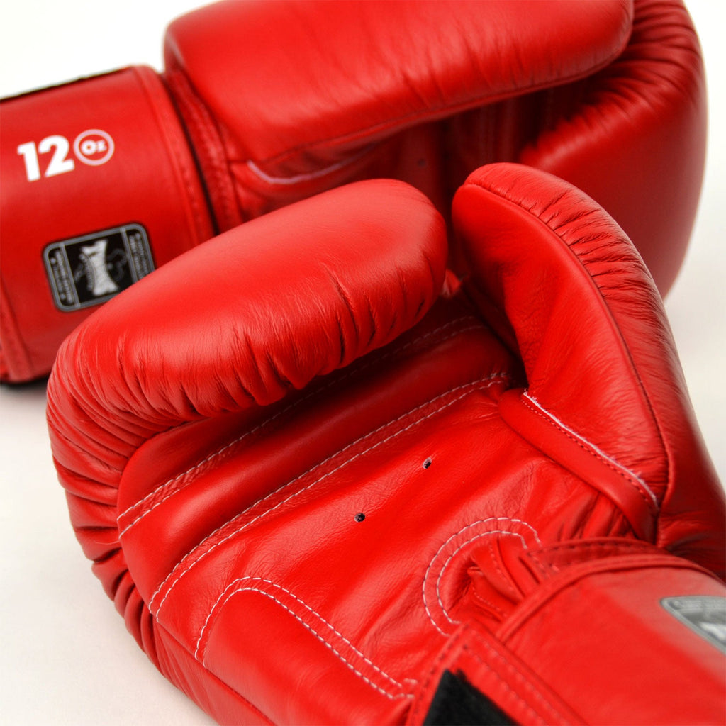 Twins Velcro Boxing Gloves Red