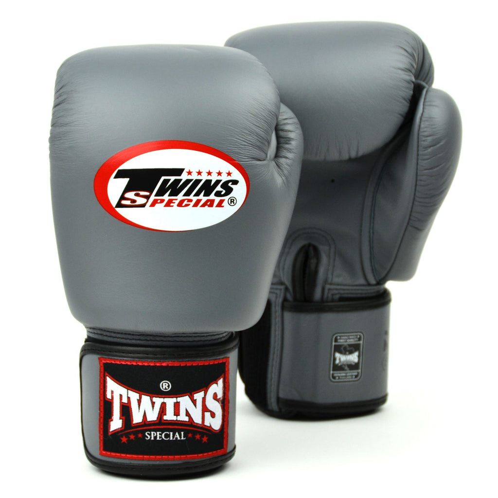 Twins Velcro Boxing Gloves Grey