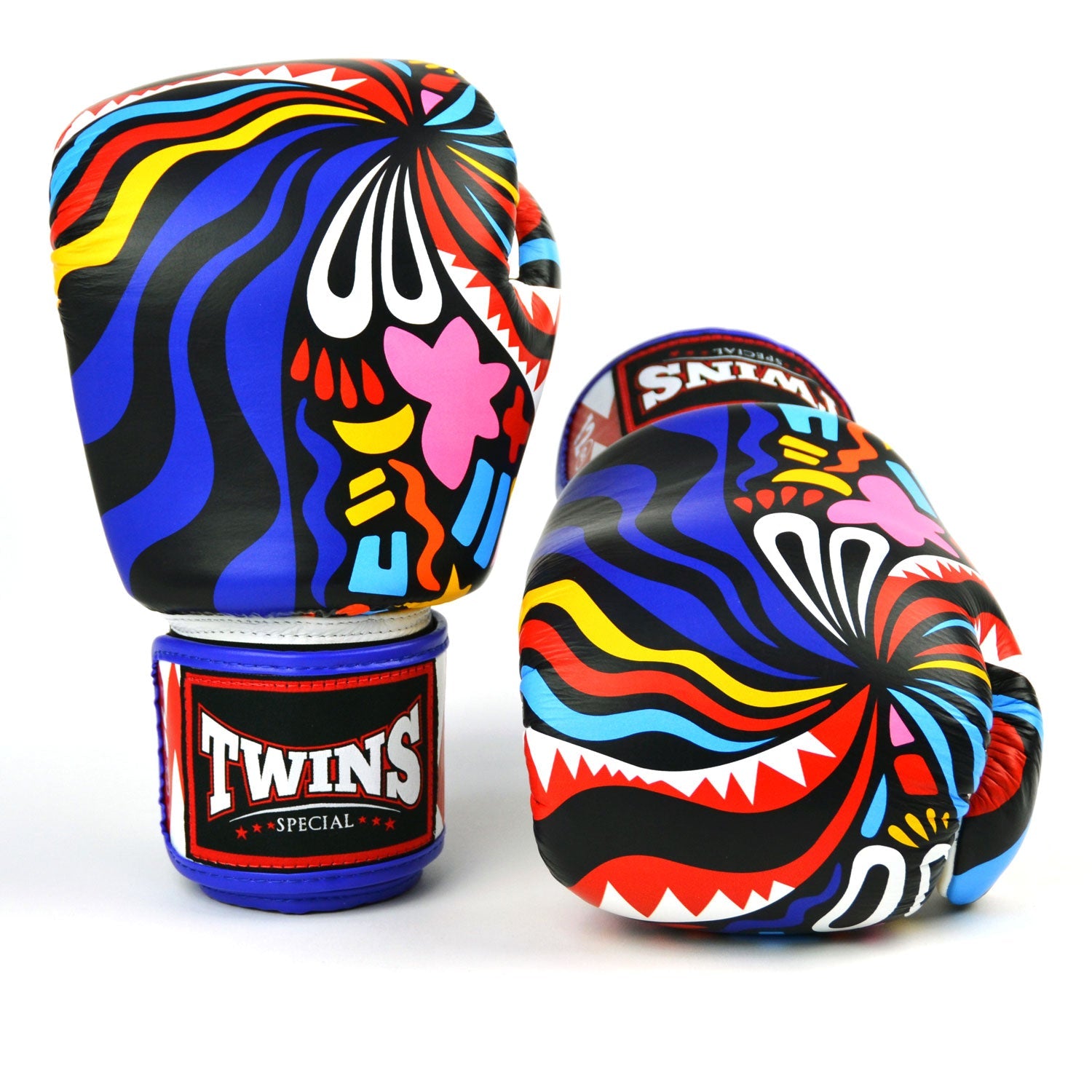 Twins Abstract Boxing Gloves White/Blue