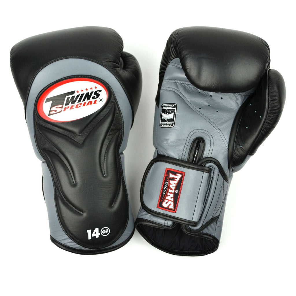 Twins Deluxe Boxing Gloves Black/Grey