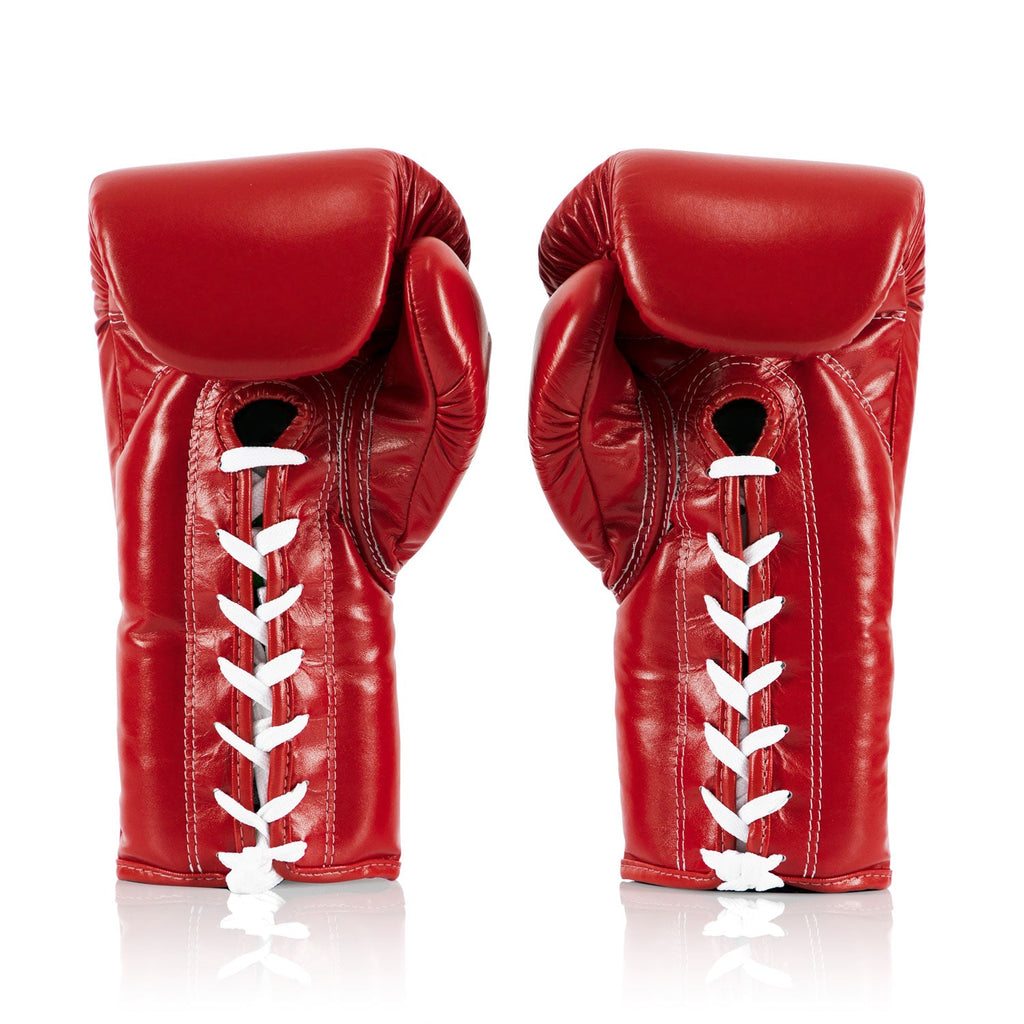Fairtex Lace-up Boxing Gloves Red