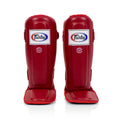 Fairtex Double Padded Shin Pads Red