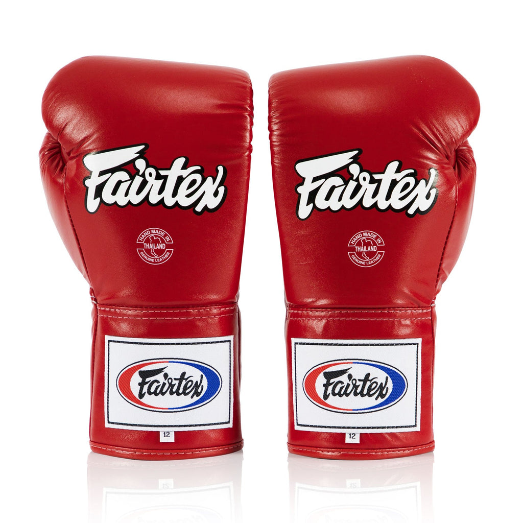 Fairtex Lace-up Boxing Gloves Red