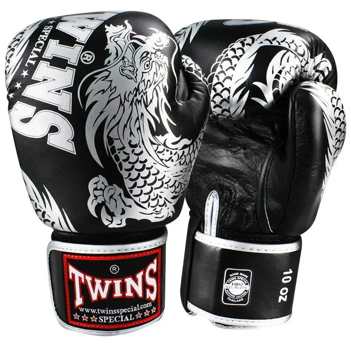 Twins Dragon Boxing Gloves FBGV-49 Silver/Black