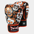 Twins Skull Boxing Gloves Orange