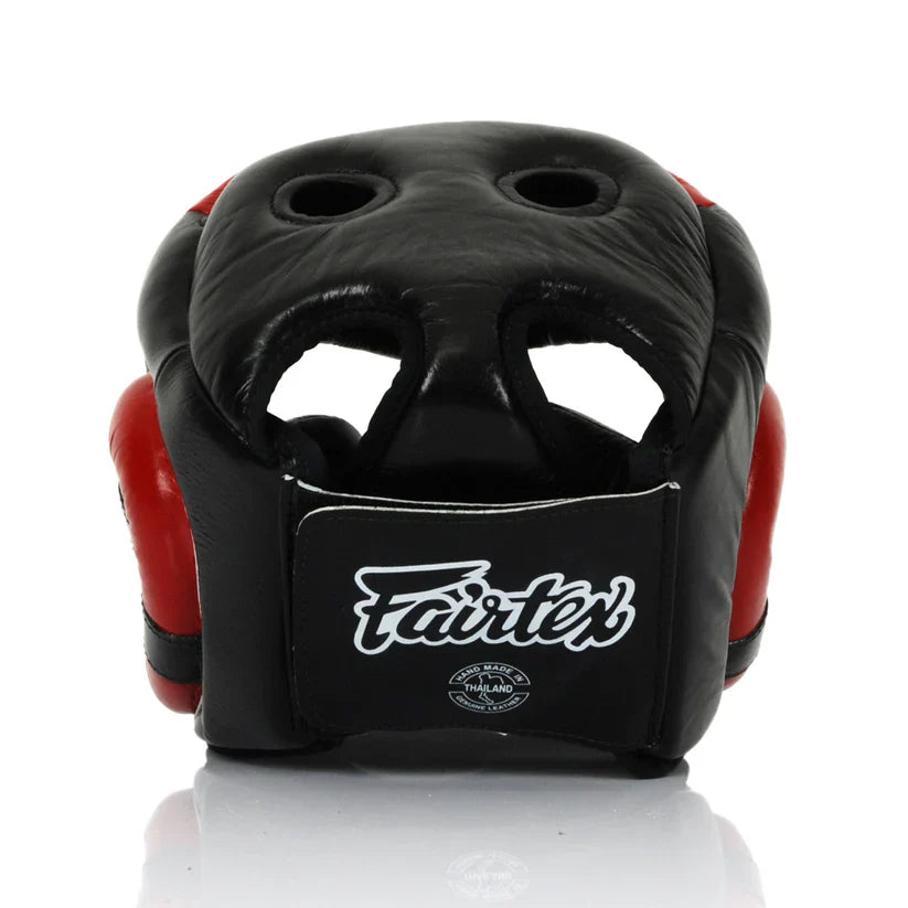 Fairtex Diagonal Vision Sparring Headguard HG13 Black/Red