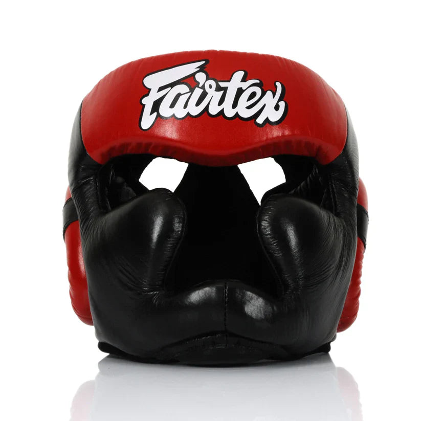 Fairtex Diagonal Vision Sparring Headguard HG13 Black/Red
