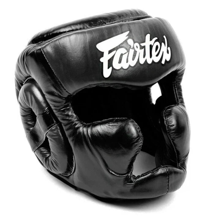 Fairtex Headguard Diagonal Vision Headguard Lace-Up HG13 Black