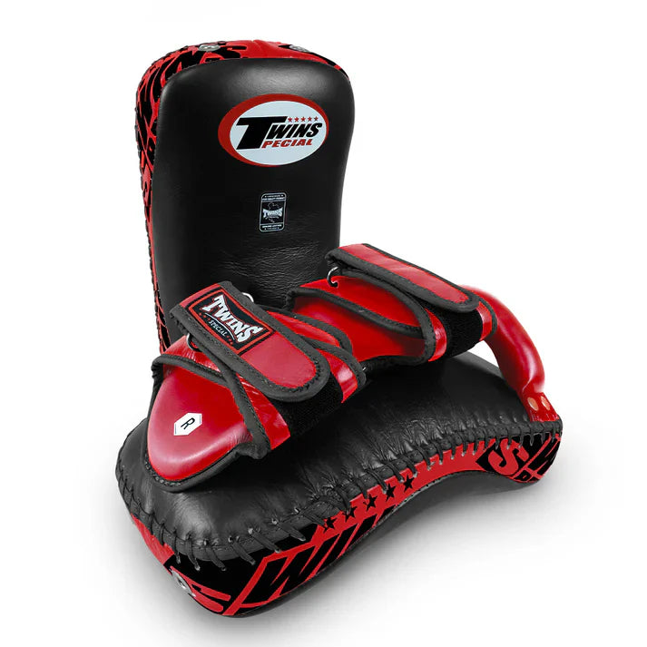 Twins Leather Thai Kick Pads Black/Red